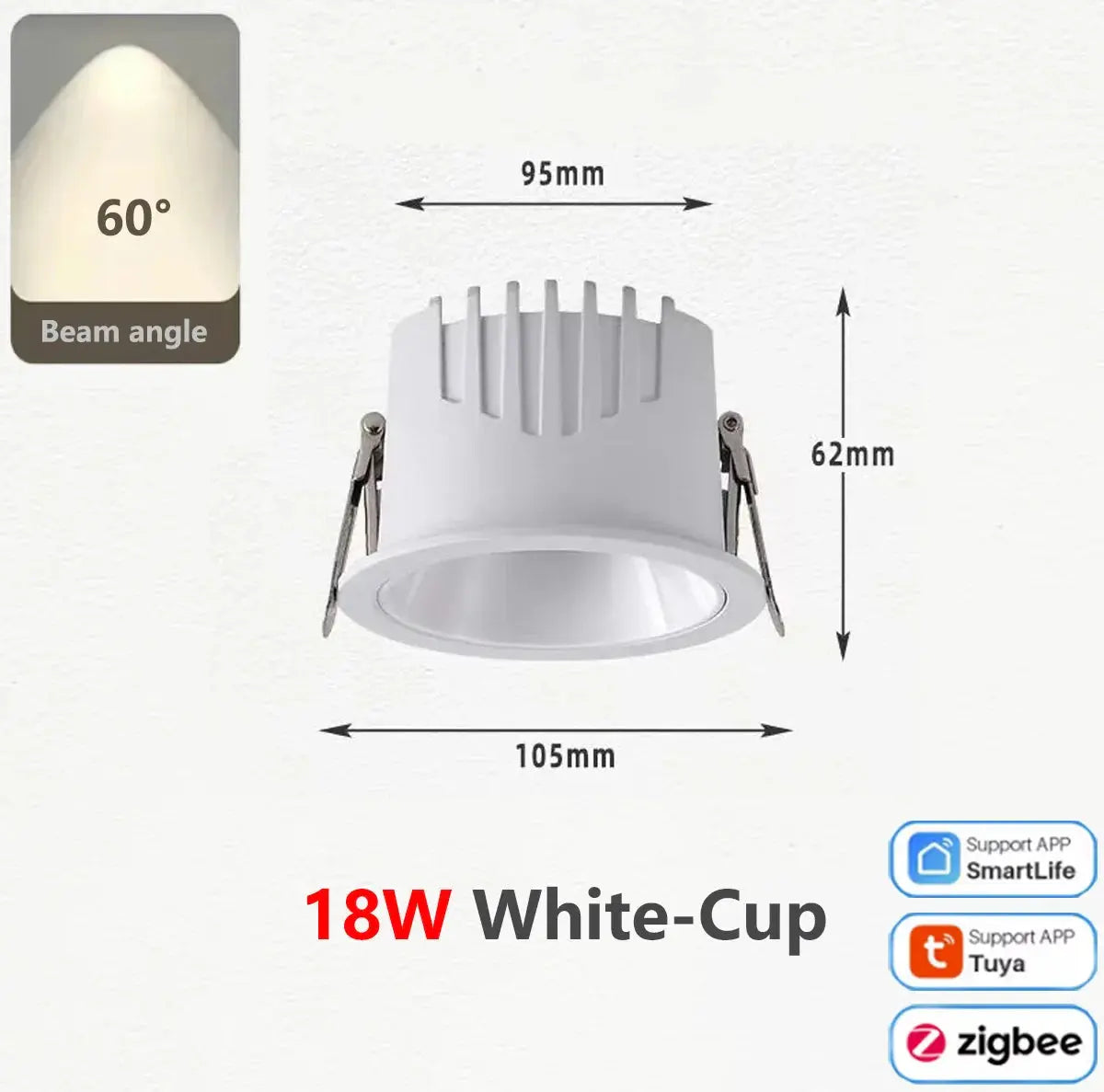 spot led cob zigbee intensité variable en aluminium.