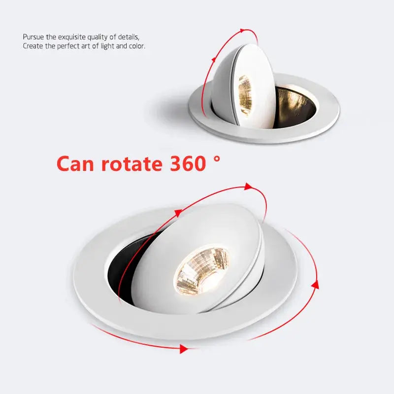 plafonnier led dimmable réglable 360 degrés design moderne.