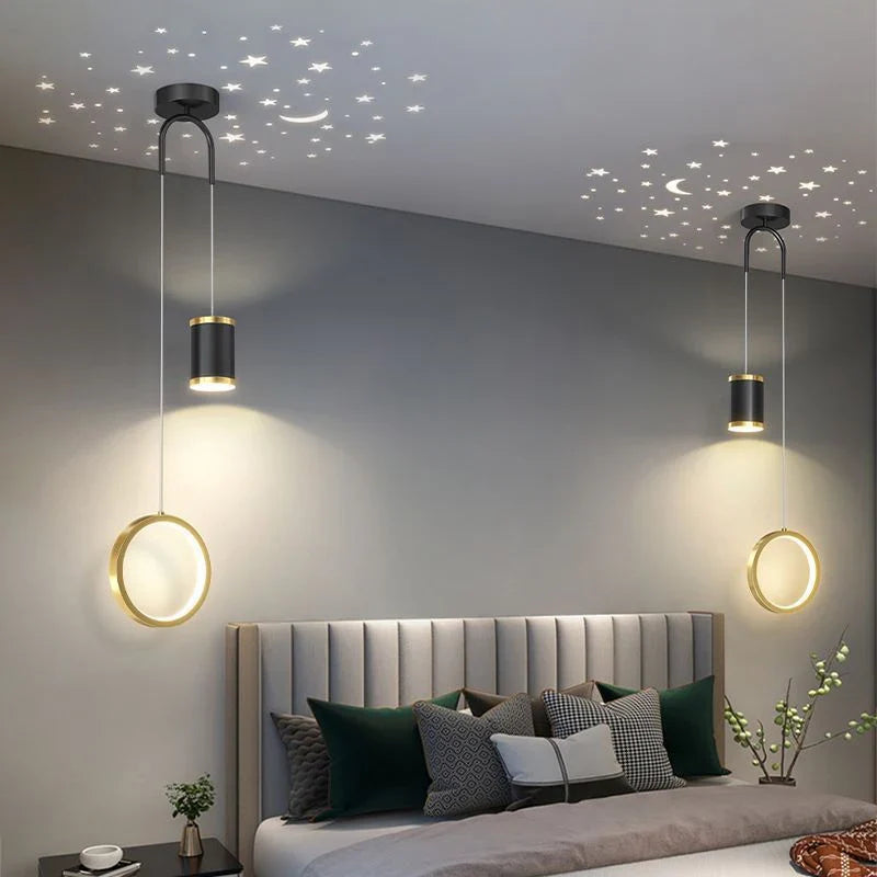 lustre led moderne à suspension pour intérieur nordique décoratif.