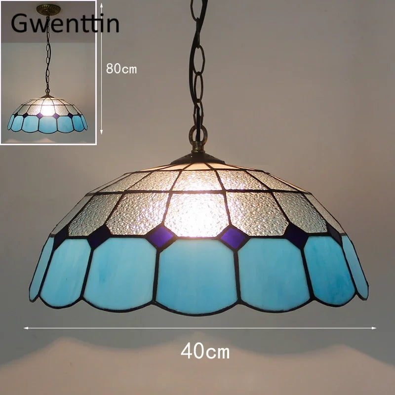 suspension en verre teinté style tiffany pour décoration intérieure Rayonnia_marketplace  Luminaire Rayonnia