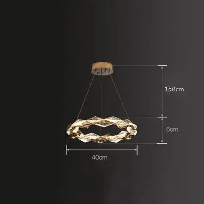 lustre moderne en cristal pour ambiance élégante et minimaliste.