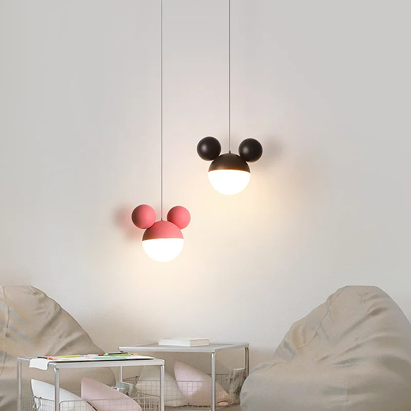 suspension mickey lampe moderne créative pour enfant.