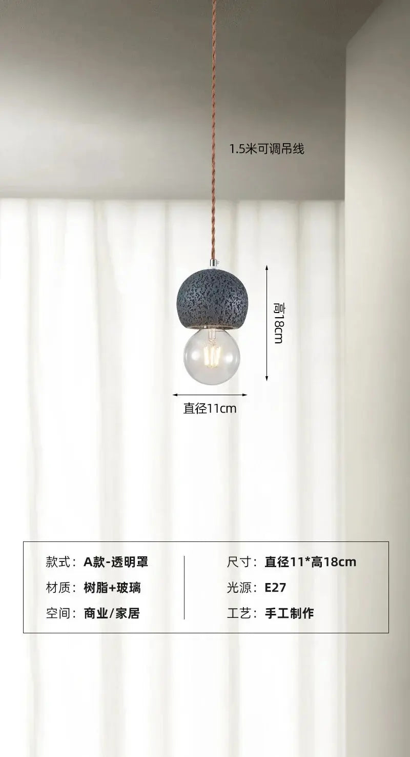 suspension wabi-sabi design nordique luminaire créatif pour intérieur.