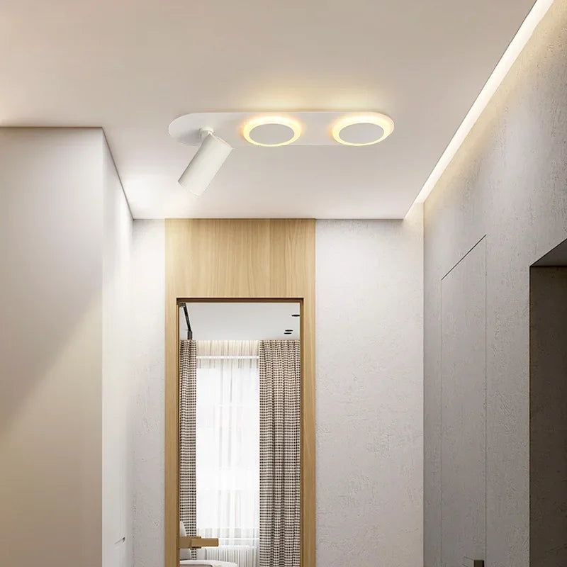 plafonnier led moderne avec projecteur pour intérieur décoratif.