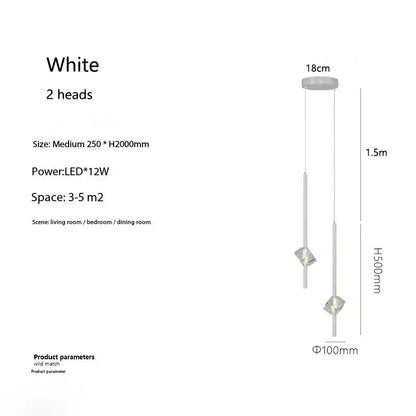 Lustre Fin LED en Métal.