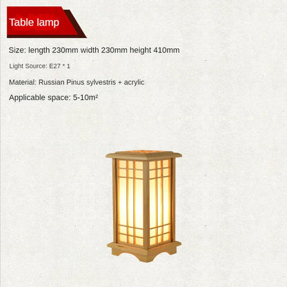 lampadaire japonais en bois pour un éclairage décoratif intérieur.