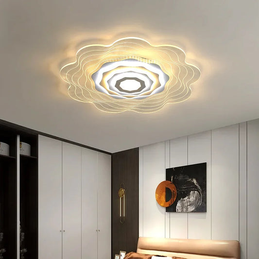 plafonnier led moderne en acrylique pour intérieur élégant.