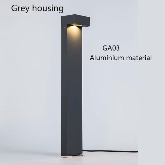 lumière moderne en aluminium pour jardin et chemin extérieur.