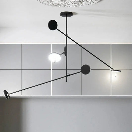 lustre design moderne minimaliste rotatif pour décoration intérieure.