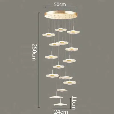 suspension moderne en acrylique pour décoration intérieure élégante.