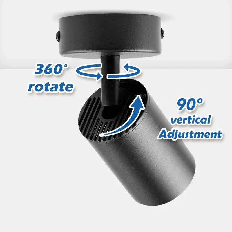 spot de plafond moderne et flexible pour éclairage sur rail.