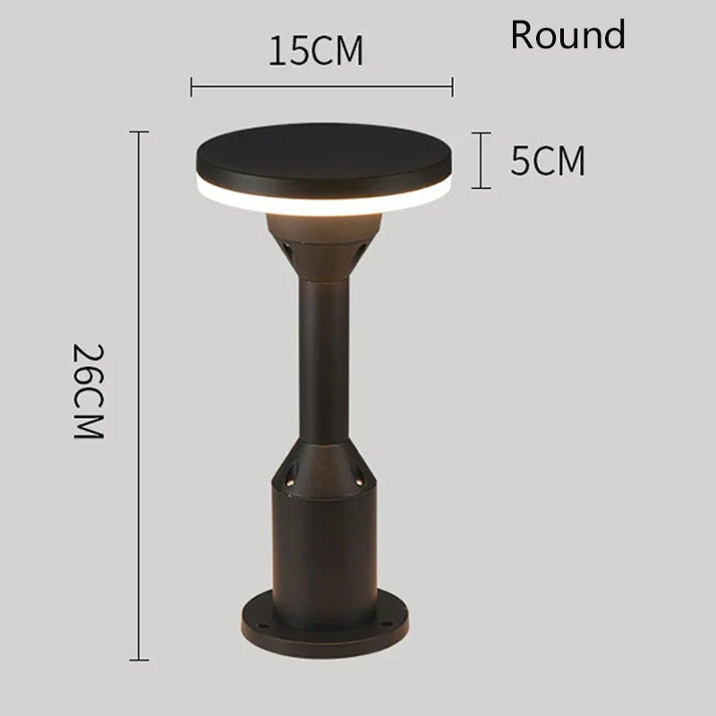 lampe borne led pour éclairage extérieur paysage.