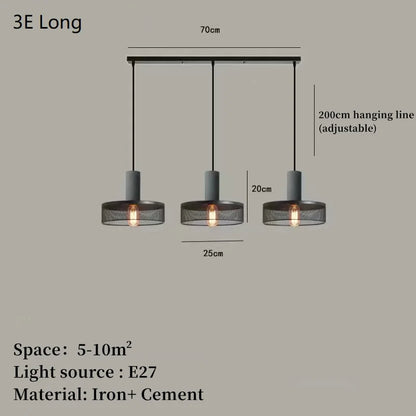 suspension industrielle en béton pour décoration intérieure Rayonnia  Luminaire Rayonnia