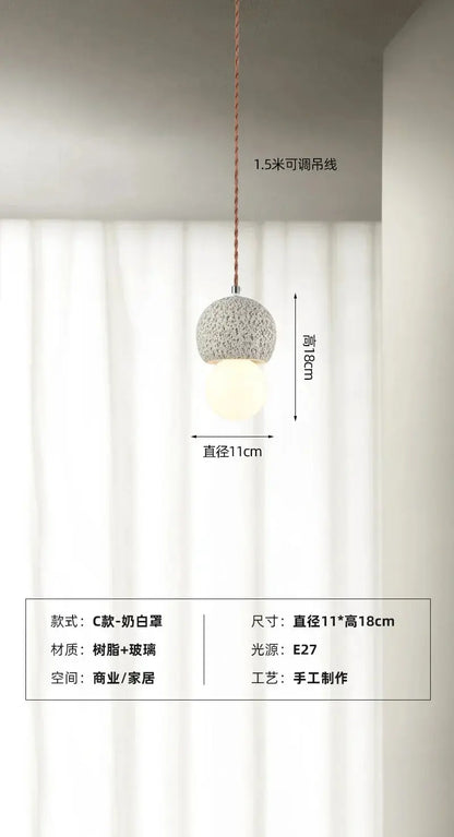 suspension wabi-sabi design nordique luminaire créatif pour intérieur.