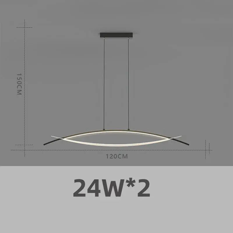 suspension led moderne pour espace contemporain et minimaliste.