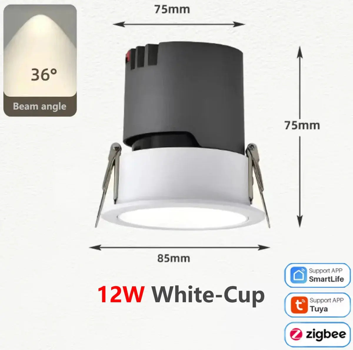 spot led cob zigbee intensité variable en aluminium.