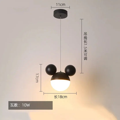 suspension mickey lampe moderne créative pour enfant.