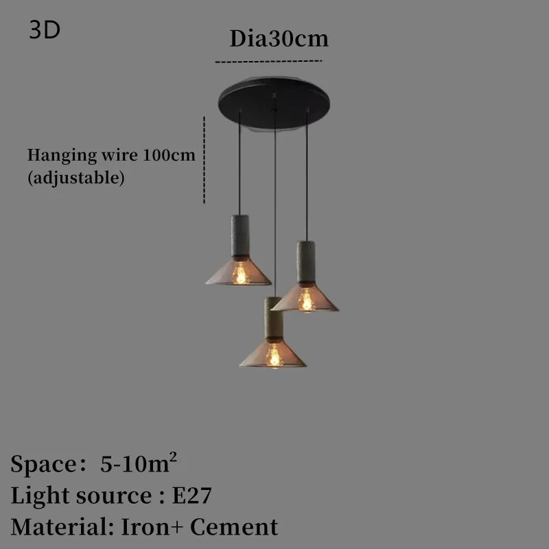 suspension industrielle en béton pour décoration intérieure Rayonnia  Luminaire Rayonnia