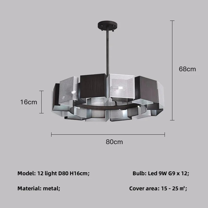 lustre moderne à LED pour décoration intérieure élégante.