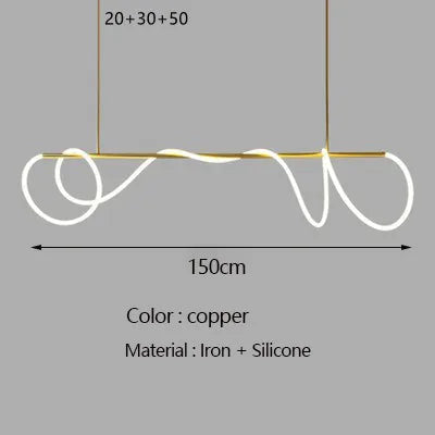 lustre moderne à long tuyau pour décoration intérieure élégante Rayonnia  Luminaire Rayonnia