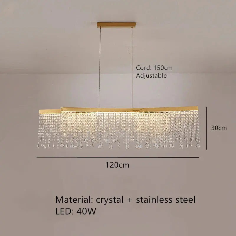 lustre moderne en cristal pour décoration intérieure élégante.