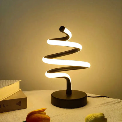 lampe de bureau créative en forme d'arbre de noël décorative usb.