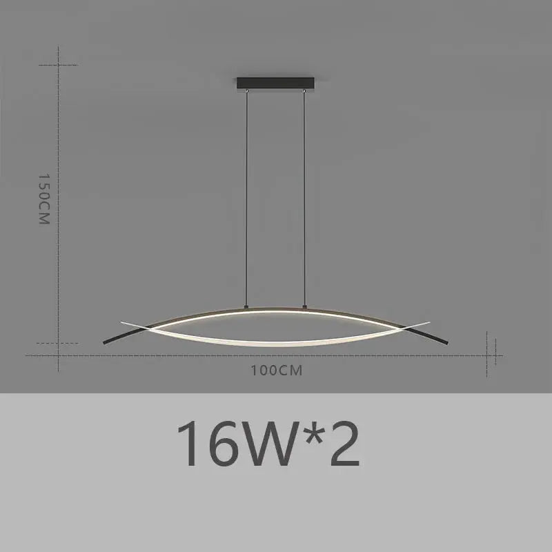 suspension led moderne pour espace contemporain et minimaliste.