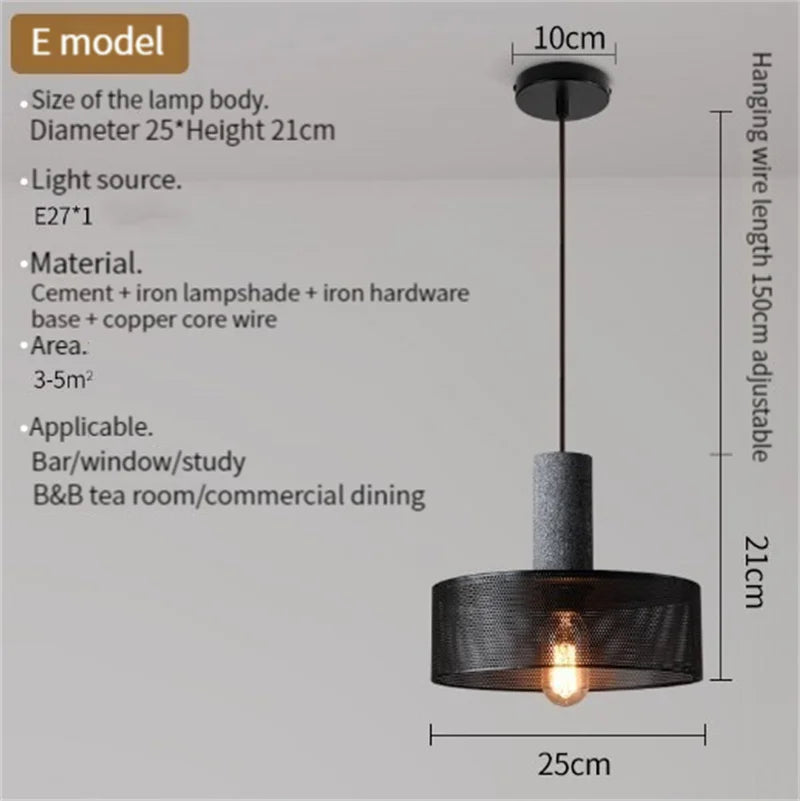 suspension industrielle en béton pour décoration intérieure Rayonnia  Luminaire Rayonnia