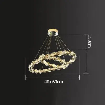 lustre moderne en cristal pour ambiance élégante et minimaliste.