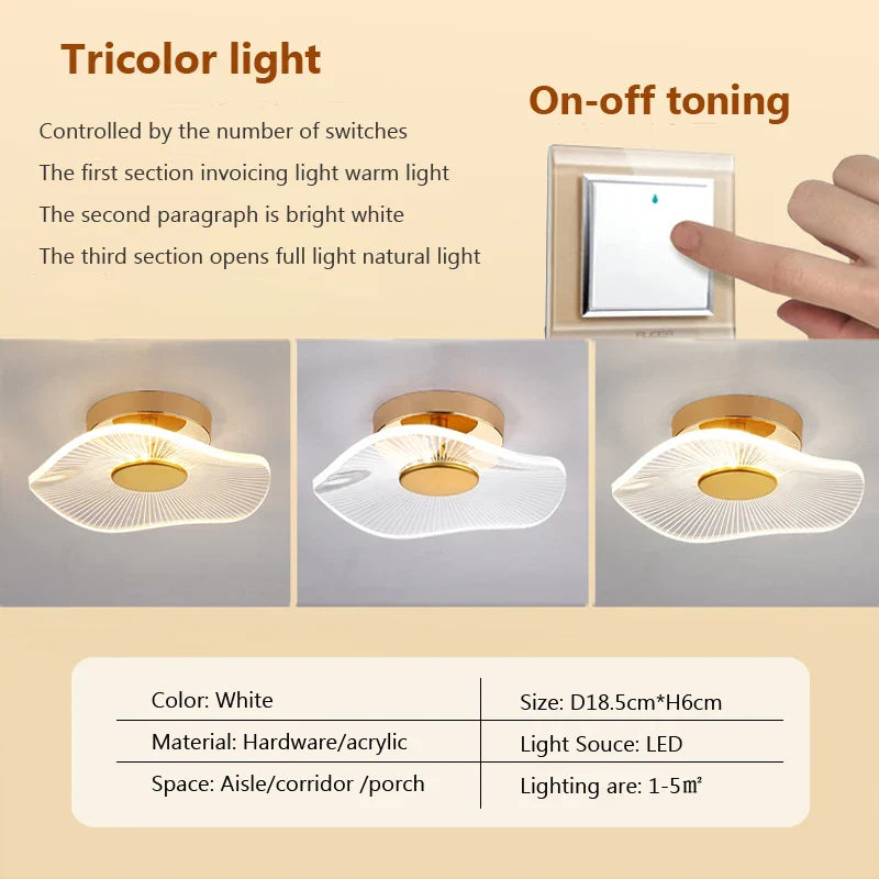 plafonnier led moderne en acrylique design pour intérieur décoratif.