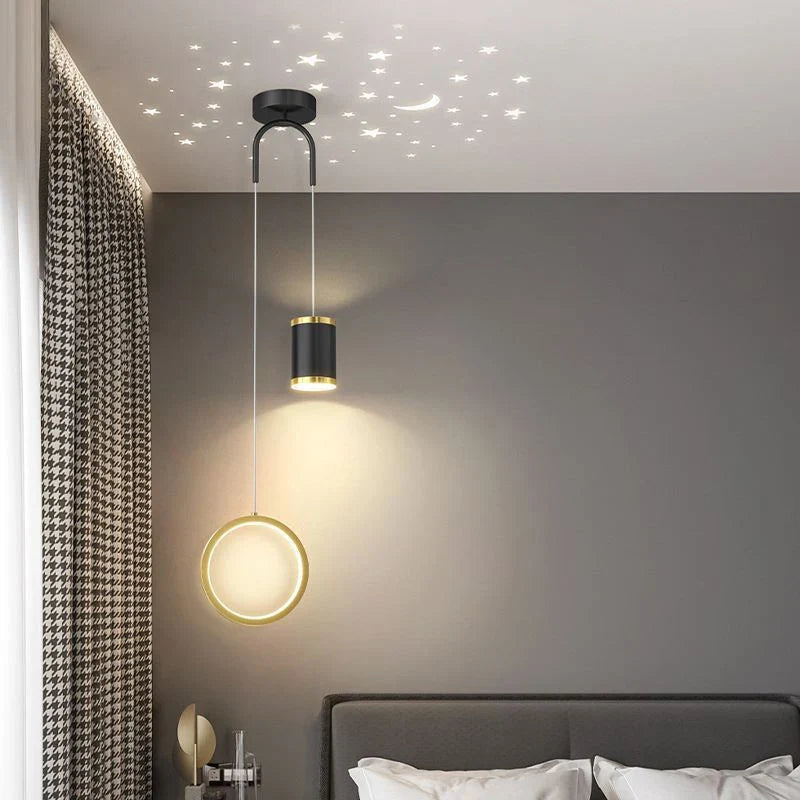 lustre led moderne à suspension pour intérieur nordique décoratif.