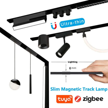 spot lumineux intelligent magnétique tuya zigbee à intensité variable.