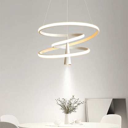 lustre suspendu à led moderne pour décoration intérieure élégante.