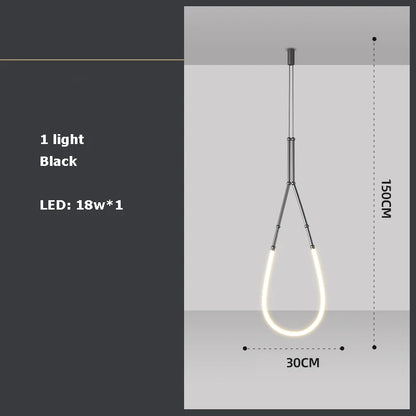 lustre linéaire à led design en acier inoxydable minimaliste.