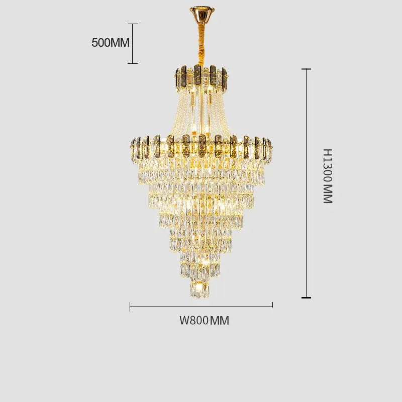 lustre en cristal design contemporain pour intérieur élégant.