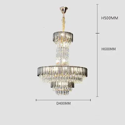 lustre en cristal de luxe pour hôtel et villa.