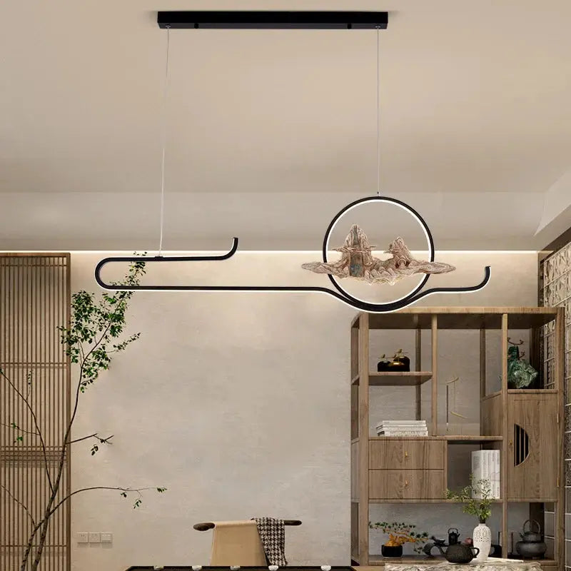 suspension de style chinois pour ambiance zen et moderne.