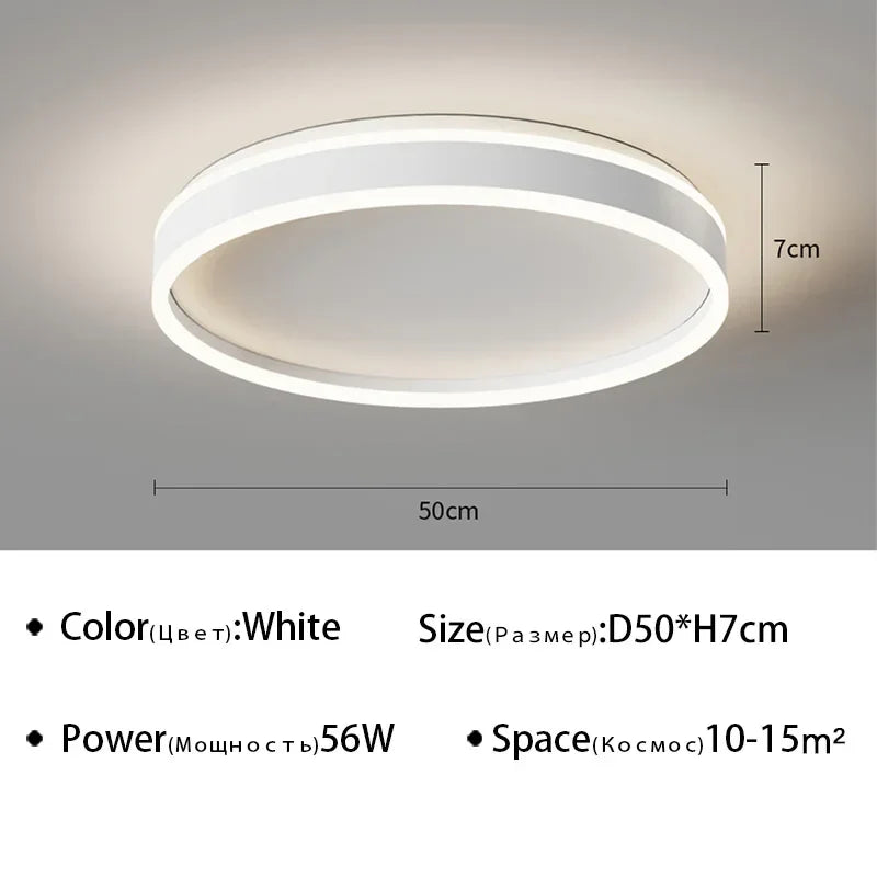 plafonnier led nordique à intensité variable pour intérieur.