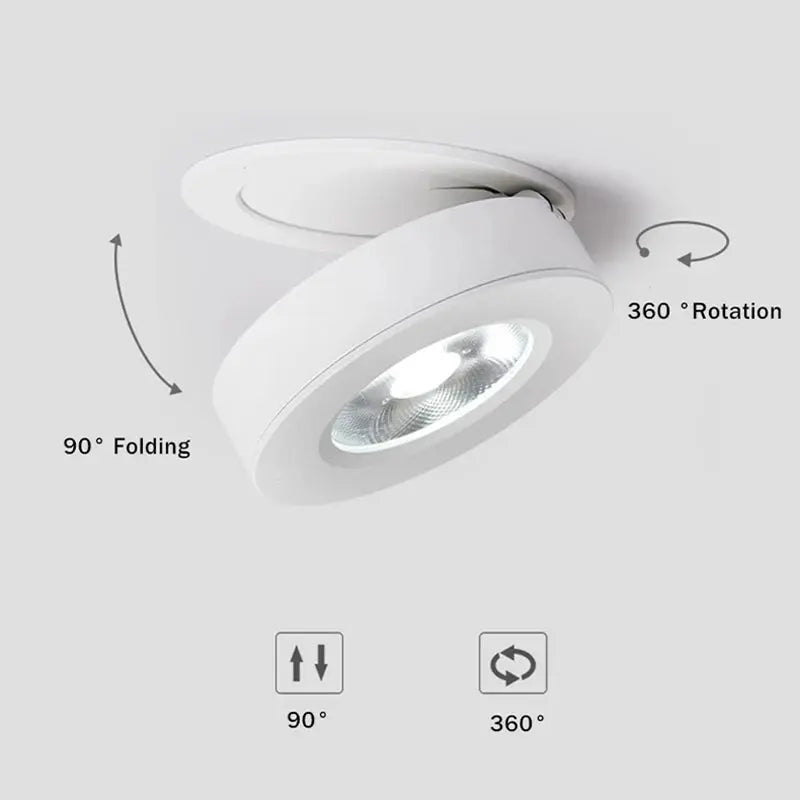 SPOT MODERNE LED ROND ET ORIENTABLE.