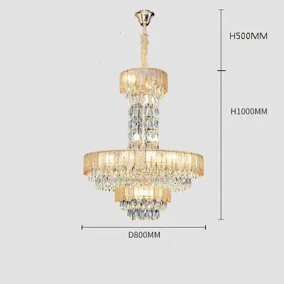 lustre en cristal de luxe pour hôtel et villa.