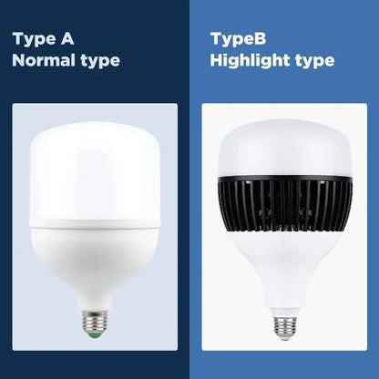 ampoule led moderne haute puissance pour éclairage industriel et garage.