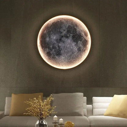 applique murale led en forme de lune pour décoration intérieure.