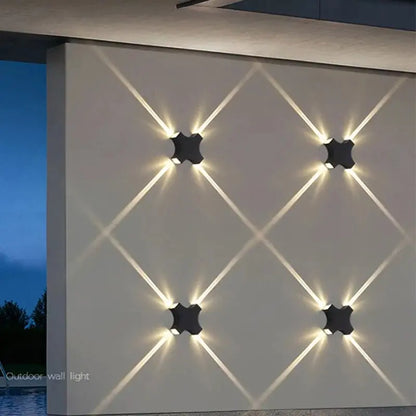 applique murale led étroite à quatre faisceaux pour éclairage extérieur jardin.