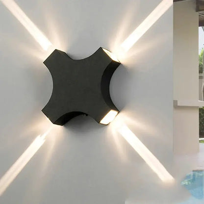 applique murale led étroite à quatre faisceaux pour éclairage extérieur jardin.