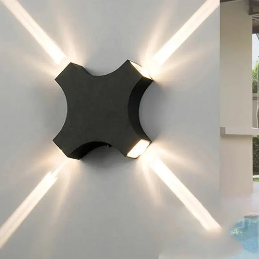 applique murale led étroite à quatre faisceaux pour éclairage extérieur jardin.