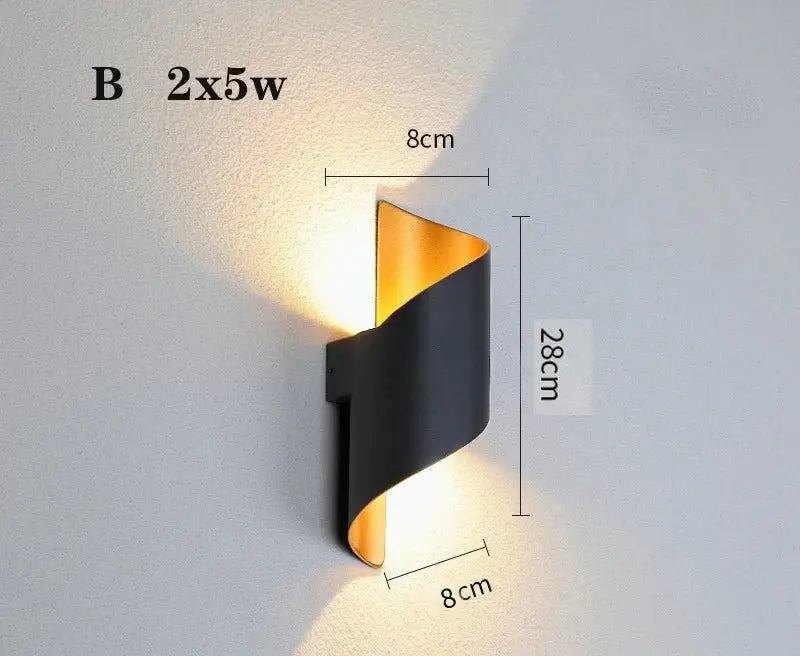 applique murale led extérieur design moderne pour éclairage étanche.