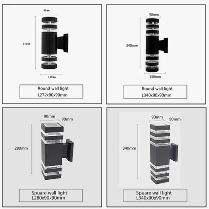 applique murale led extérieure design rond ou carré.