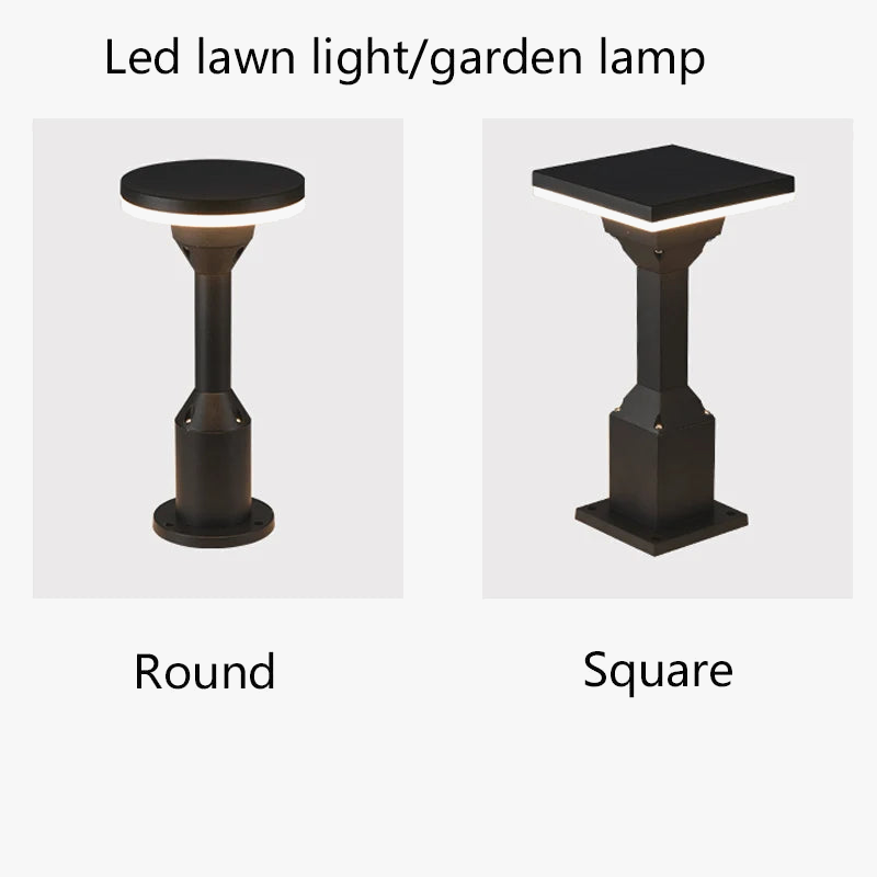 lampe borne led pour éclairage extérieur paysage.