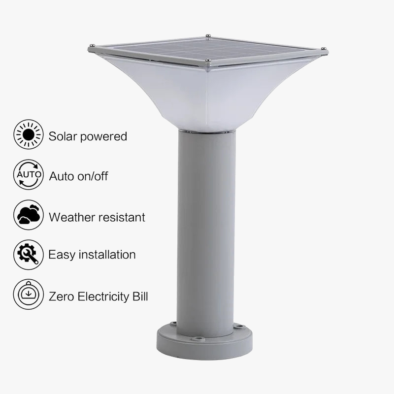 lampe solaire à led pour jardin et extérieur moderne.