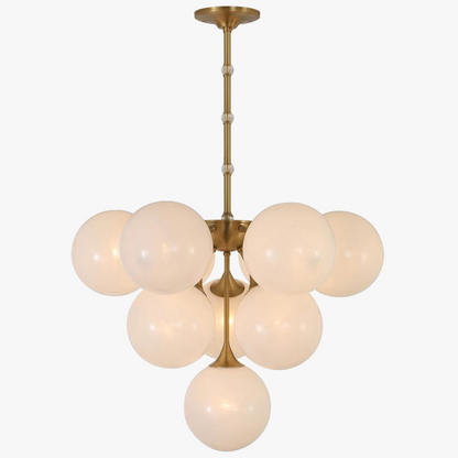 lustre en cuivre design moderne pour un intérieur élégant.